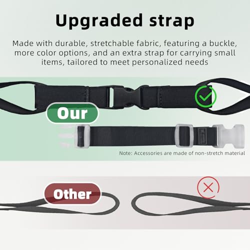 Luggage Straps for Suitcases,Luggage Straps Bag Bungees,Adjustable TSA-Approved – High Elastic Suitcase Belt for Securing Carry-On(1 Pack Black) - color: NS Black