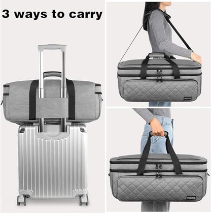 YOREPEK Carrying Case for Cricut Maker 4/3, Explore 5/4/3 with Dust Cover - color: Grey