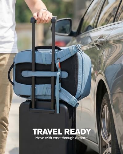 Tolaccea Travel Laptop Backpack 32L Carry on Daypack for Work Business - color: Sky Mist