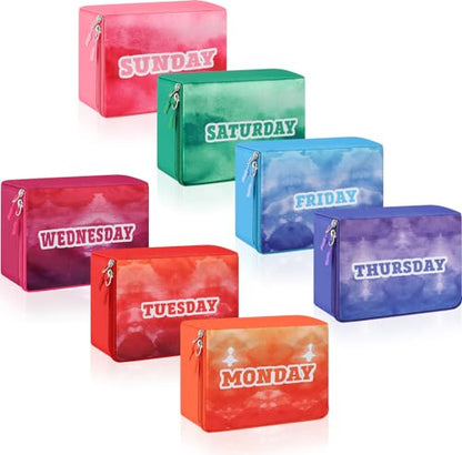 Paterr 7 Pcs Days of Week Packing Cubes for Kids 9 X 7 X 3 Inch Gradient - color: Gradient, size: 9 x 7 x 3 Inch