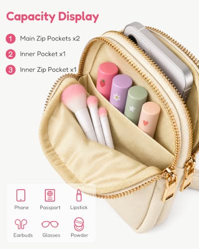 Tween Girls Trendy Stuff, Cute Small Purse with Initial Letter - color: Beige, style: R