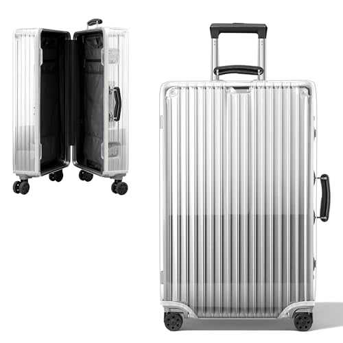 Transparent PVC Suitcase Cover, No Disassembly Required Clear Luggage Protector Suitcase Cover - color: Transparent, size: 28