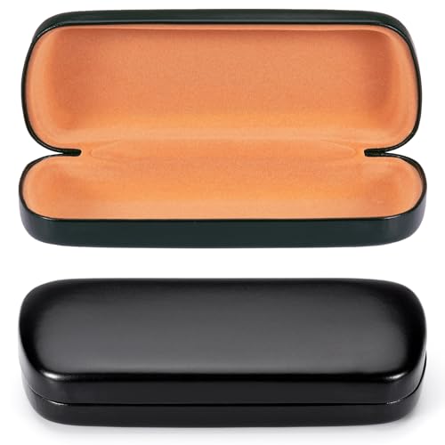 Vemiss Hard Shell Eyeglass Cases, Lightweight Portable Glasses Case for Women Men - color: C-black3