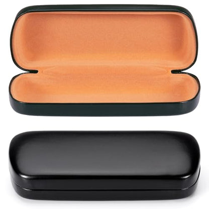 Vemiss Hard Shell Eyeglass Cases, Lightweight Portable Glasses Case for Women Men - color: C-black3