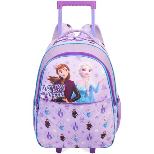 Get Trend Disney Frozen Girls 2-in-1 Rolling Luggage Bag with Wheels - color: Lilac Frozen