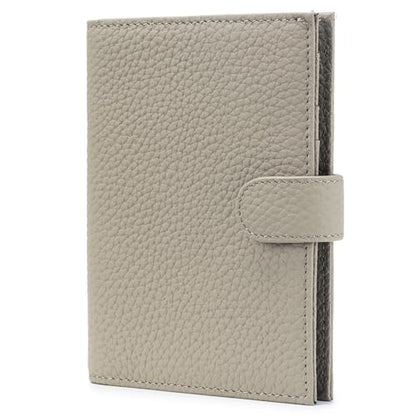 RFID Blocking Passport Wallet for Women, Leather Travel Wallet - color: Grey