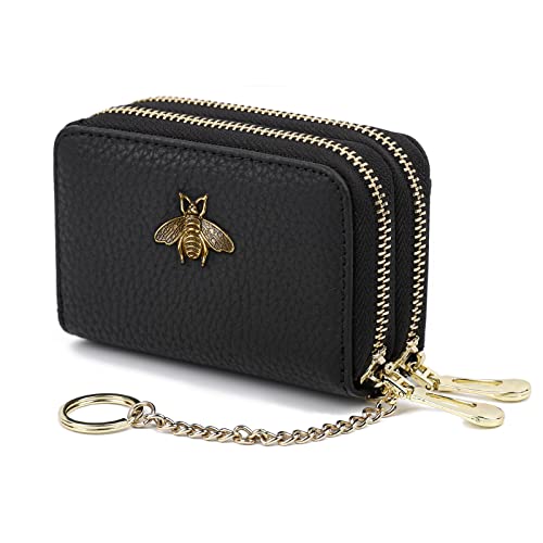 imeetu RFID Credit Card Holder, Small Card Wallet Women, Leather Card Case - color: Max - Black, size: Max