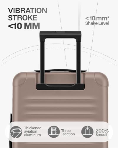 Coolife TSA 잠금 장치가 있는 확장 가능한 수하물, 살구., 여행 - color: 살구., size: 29 Inch-EXT