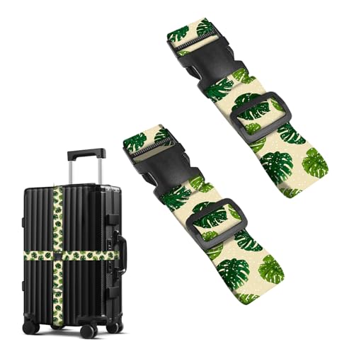 Nuxovilar Luggage Straps Set for Suitcase 1.96x71in Polyester - color: Mi07480, size: 1.96"x70.86"