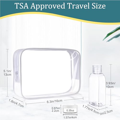 Cosywell Travel Bottles for Toiletries 4PCS 3.4oz Plastic Clear Bottles - style: B-3.4oz-clear-2label2blank