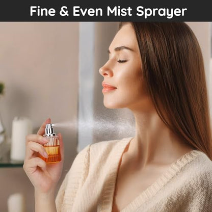 Segbeauty 1oz Perfume Spray Bottle, 30ml Glass Refillable Travel Bottles, 4pcs Empty Atomizer Spray Bottle Cologne Atomizer for Men, Fine Mist Fragrance Bottles for Dispensing Perfume with Tool - color: Gradient Orange, style: 1oz/30ml Set