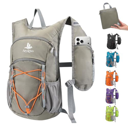 14L Small Hiking Backpack, Packable Travel Daypack for Men Women - color: Grey