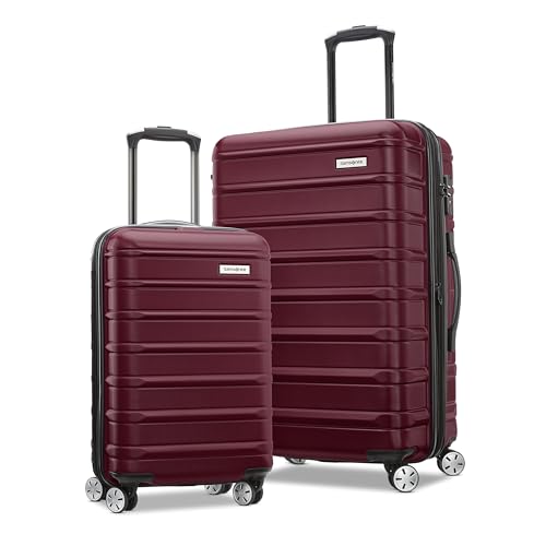 Samsonite Omni 2 Hardside Expandable Luggage with Spinner Wheels, 2-Piece Set (19/24), Nature Merlot - color: Natural Merlot, size: 2-Piece Set (Carry-on/Medium)