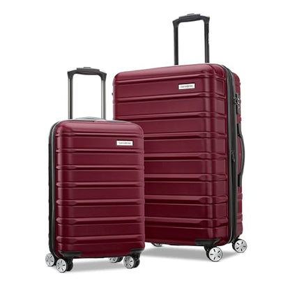 Samsonite Omni 2 Hardside Expandable Luggage with Spinner Wheels, 2-Piece Set (19/24), Nature Merlot - color: Natural Merlot, size: 2-Piece Set (Carry-on/Medium)