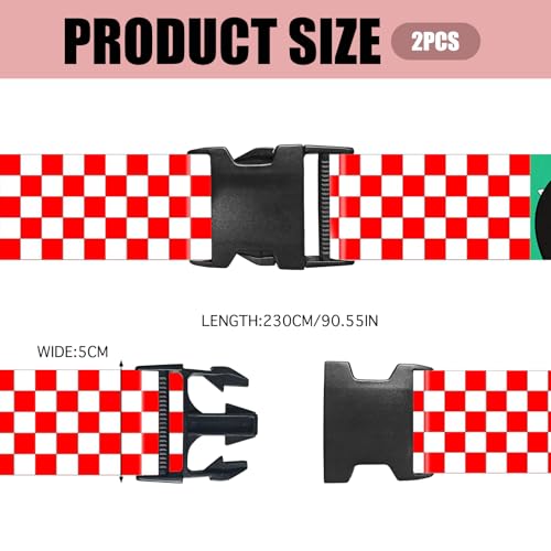 Nuxovilar Luggage Straps Set for Suitcase 1.96x90.5in Polyester - color: YCC01251, size: 1.96"x90.5"