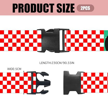 Nuxovilar Luggage Straps Set for Suitcase 1.96x90.5in Polyester - color: YCC01251, size: 1.96"x90.5"