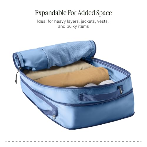 Eagle Creek Pack-It Reveal Expansion Cube - Adjustable Storage Expansion Cube for Travel - Durable Compression Zipper - Water-Resistant - Sustainable - Medium - Blue Dawn - color: Blue Dawn
