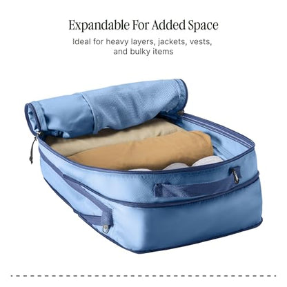 Eagle Creek Pack-It Reveal Expansion Cube - Adjustable Storage Expansion Cube for Travel - Durable Compression Zipper - Water-Resistant - Sustainable - Medium - Blue Dawn - color: Blue Dawn