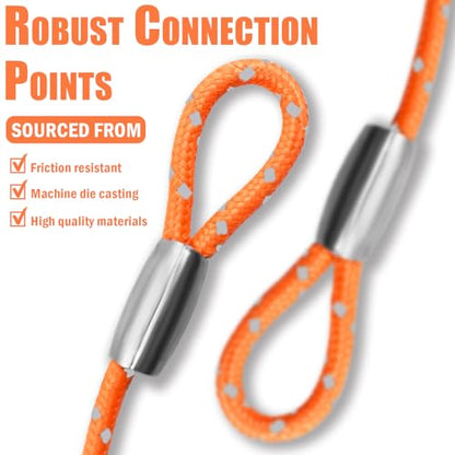 0.13IN Security Steel Cable Bike Lock Cable - color: Orange, size: 15ft（1Pack）