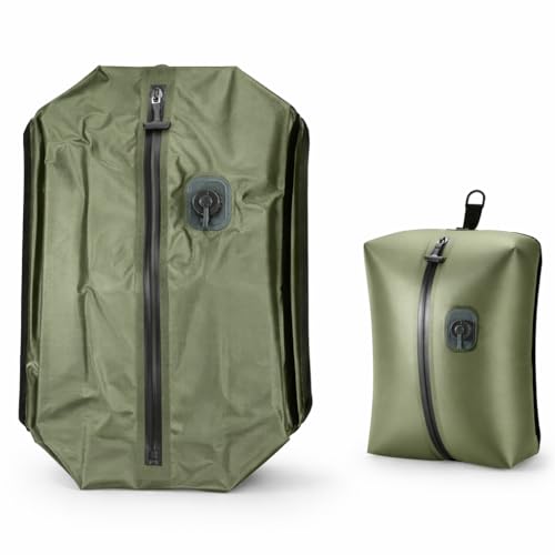 VJI 18L Vacuum Bag for Travel with Built-in Pump, IPX8 Waterproof, Green - color: Green