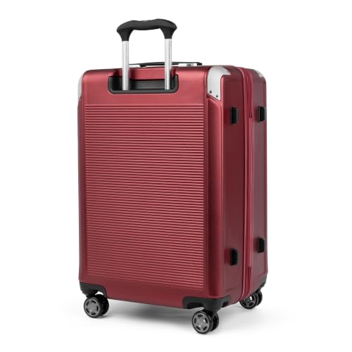 Travelpro Platinum Elite Hardside Expandable Checked Luggage, 8 Wheel Spinner, TSA Lock, Hard Shell Polycarbonate Suitcase, Daring Red, Checked Medium 25-Inch - color: Daring Red, size: Checked- Medium 25-Inch