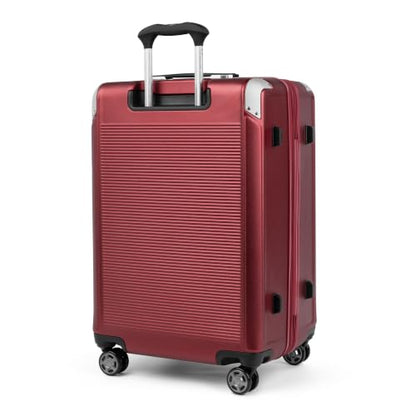 Travelpro Platinum Elite Hardside Expandable Checked Luggage, 8 Wheel Spinner, TSA Lock, Hard Shell Polycarbonate Suitcase, Daring Red, Checked Medium 25-Inch - color: Daring Red, size: Checked- Medium 25-Inch