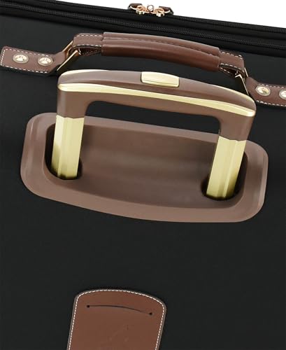 London Fog Nottingham 4 Piece Softside Luggage Set (USB, 20, 25 & 29), Black Chestnut - color: Black Chestnut