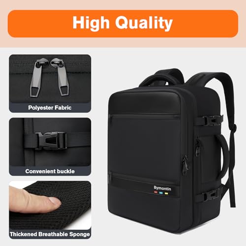 Exquisite Travel Laptop Backpack, Flight Approved Size Carry on Bag (25L) - color: All Black, size: L (7x11x16.8")