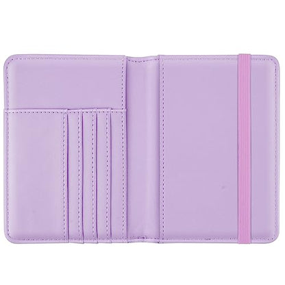 Coco Rossi Passport Holder Cover, RFID Travel Wallet Women Card Holder - color: Gradient Marble
