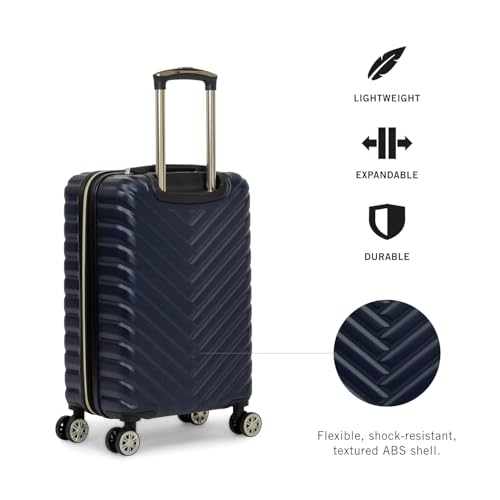 Kenneth Cole REACTION Madison Square Lightweight Hardside Chevron Expandable Spinner Luggage, Navy, 2-Piece Set (20" & 28") - color: Navy, size: 2-Piece Set (20" & 28")