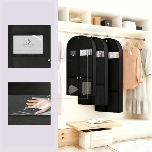 54" Garment Bags 2 Pack, Hanging Dress Covers for Closet Storage and Travel - size: Var-GYD-54-2P