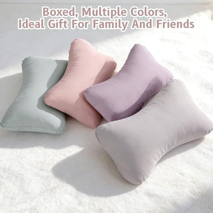 vocheer Small Pillow with Removable Cover, 11"x 7" Tiny Travel Pillow 1PC - color: Dove-1pc