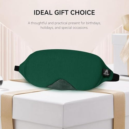 Mavogel Cotton Sleep Eye Mask, Breathable Light Blocking Sleep Mask - color: Green