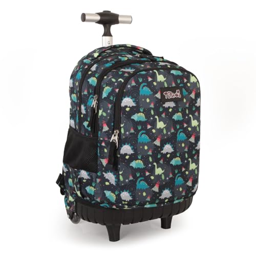 Tilami Rolling Backpack for Boys and Girls,Dinosaurs - color: Dinosaurs