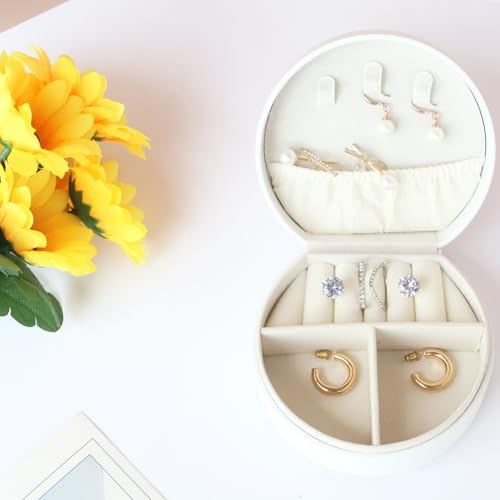 Travel Jewelry Case,Personalized Jewelry Box,Elegant Half-Moon Design with Personalized Golden Initial Case,Personalized Gifts for Women,Jewelry organizer;Personalized Gifts for Women or Friends(R) - style: R