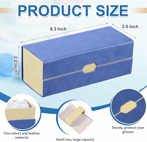 Flutesan 2 in 1 Daily Contact Lens and Glasses Organizer Case, Blue - color: Blue
