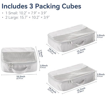 Whitmor Travel Packing Cubes Set of 3, Mesh Luggage Organizers