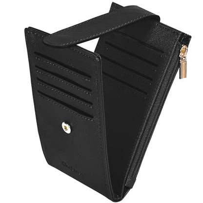 Chelmon Women's RFID Slim Card Holder Wallet - color: Black