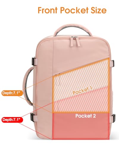 Capolo Travel Laptop Backpack Women Men Personal Item Weekender Travel Bag - color: Navy Blue, size: Small