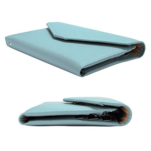 ZOPPEN Passport Holder Travel Wallet Organizer for Women,Paradise Blue - color: Paradise Blue
