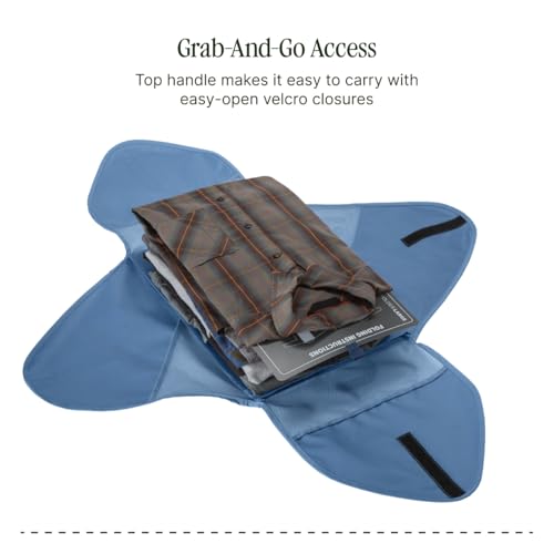 Eagle Creek Pack-It Reveal Garment Folder, Large, Blue Dawn | Travel Garment Bag with Compression Wings to Maximize Luggage Space, Convenient Top Handle, Quick-Drying Material - color: Blue Dawn