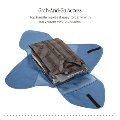 Eagle Creek Pack-It Reveal Garment Folder, Large, Blue Dawn | Travel Garment Bag with Compression Wings to Maximize Luggage Space, Convenient Top Handle, Quick-Drying Material - color: Blue Dawn
