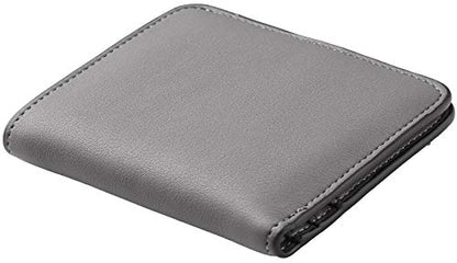 Toughergun Women’s Small Slim Leather Wallet with RFID Protection, Compact Bifold Mini Purse with Clear ID Window - color: 07 ReNapa Grey Light