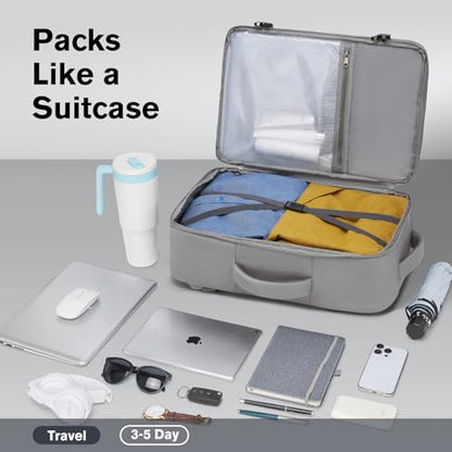 Exquisite Travel Laptop Backpack, Flight Approved Size Carry on Bag (25L) - color: Gray, size: L (7x11x16.8")