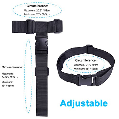 Wisdompro 2 Pack Add a Bag Luggage Strap, Luggage Connector Straps - Black - color: Black