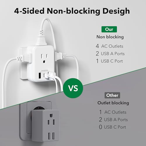 BN-LINK US to UK Plug Adapter, Type G Plug Travel Adapter with 4 AC Outlets and 3 USB Ports (1 USB C), UK Power Adapter for USA to Ireland England Dubai London Scotland British Kenya Hong Kong - style: Type G - UK Ireland