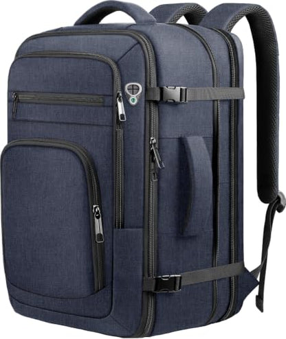 Expandable 1-7 Days Travel Backpack,TSA Approved Carry On Backpack - color: Blue, size: 18.4Inch