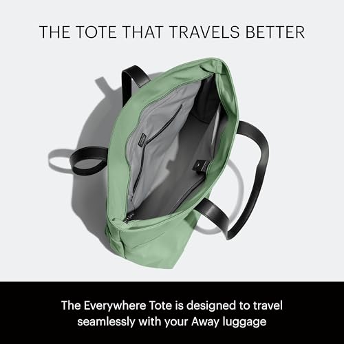 Away The Everywhere Tote, 항공사 승인 개인 물품 여행 가방 - color: 씨 그린.