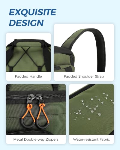 Searock 45L Gym Bag for Men, 3-In-1 Duffle Bag Backpack for Travel - color: Green