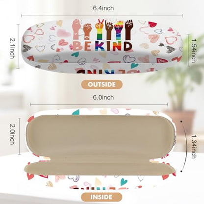 Glasses Case Hard Shell,Portable Protective Eyeglasses Case, Eyeglass Holder Box with Cleaning Cloth,for Women Men - color: Finger